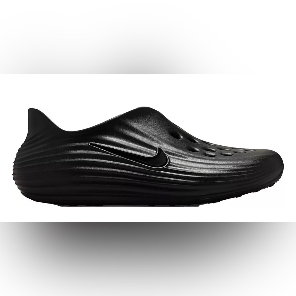 Nike Black Slip-On Ventilated Foam Clogs